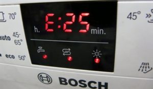 Грешка E25 в съдомиялна машина Bosch
