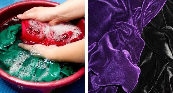 Ръчно пране на велурени изделия